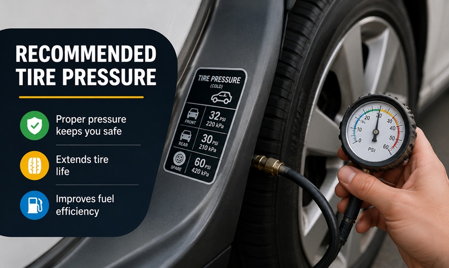 Recommended Tire Pressure: How to Find and Maintain the Right PSI